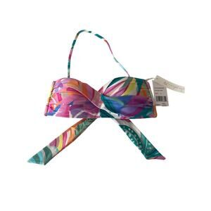 Sunshine 79 Fantasy Vacation, Bandeau Bikini Top NWT Multicolor Size 6 Swimwear